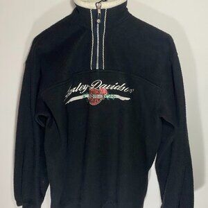 Harley Davidson Fleece Quarterzip Pullover Jacket